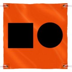 Seachoice 78341 3' x 3' Orange Distress Signal SOS Flag, USCG approved distress flag