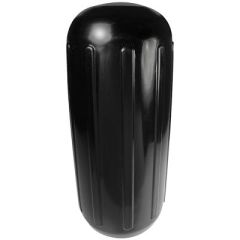Seachoice 79161 Center Hole Ribbed Fender, Black, Boat Fender, Marine Grade Vinyl
