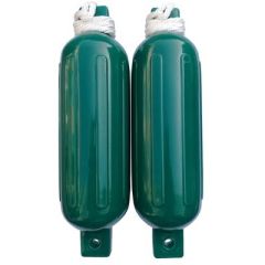 Seachoice 79257 Twin Eye Ribbed Fender Kit, Green Fenders