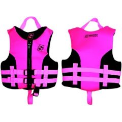 Seachoice 85111 Evoprene Multi-Sport Vest, Child, Pink/Black, Water Adventure, Body Glove Vests, Level 70, Safety Gear, Comfort, Buoyancy, Drain Panels, Adjustable Fit, Quick-Release Buckles