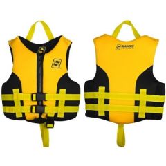 Seachoice 85121 Evoprene Multi-Sport Vest, Child, Yellow/Black, Body Glove Vests, Level 70 safety, PVC foam flotation, water sports, durability, comfort, safety, adjustable fit, buoyancy, quick-release buckles, high visibility, style, reliability, water a