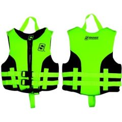 Seachoice 85141 Evoprene Multi-Sport Vest, Green/Black, Child, water enthusiasts, durable, comfort, safety, PVC foam, Body Glove Vests, Level 70, children, secure, reliable, quality, water sports, gear, adventures.