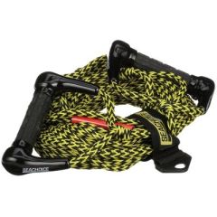 Seachoice 86729 Water Ski Rope, 75', Textured Rubber Grip, Dual Handles, UV Protection, Rope Keeper