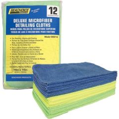 Seachoice 90014 Deluxe Microfiber Detailing Cloths, Boat Cleaning, High-Gloss Surfaces, Absorbent Cleaning, Microfiber Material, Seachoice Brand, 12-ct. Pack, Boat Detailing