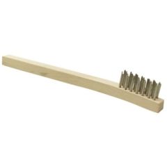 SS Mini Wire Brush, Seachoice Mini Wire Brush, stainless steel wire brush, brass bristles, wood handle, marine accessories, rust removal, grime cleaning, surface polishing, corrosion-resistant, indoor use, outdoor use, durable construction, professional c