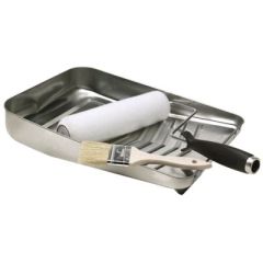 Seachoice Metal Paint Tray Kit, 9" Frame, 2" Chip Brush, Polyester Cover, Phenolic Core, Plastic or Metal Tray, Professional-Quality Results, Seamless Painting Experience, Sturdy and Reliable Surface, High-Quality Materials, Long-Lasting Performance, DIY 