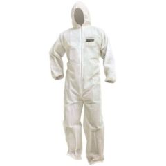 Seachoice Microporous Disposable Paint Suit, Hood, Protection, Professional-grade, Breathable, Polyethylene-laminated polypropylene, Zipper front, Elastic openings, Front and back pockets, XXXXL size, White color, Safety, Comfort.