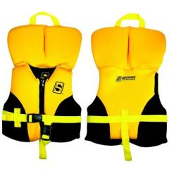 Seachoice 99495 Infant Evoprene Vest, Canada Only, Yellow / Black, safety gear, durable, comfortable, adjustable fit, secure, Body Glove Vests, USCG Type II, TC Approved, water adventures, child safety, water activities, support, quality, splash confidenc