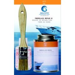 Gelcote Int'L 102 Fiberglass Repair Kit, 250 ml Kit, boat hulls, fiberglass furniture, tinted repair, durable repair, Captain phab, fiberglass resin, hardener, mixing sticks, fiberglass cloth, seamless finish, repair project, exceptional results.