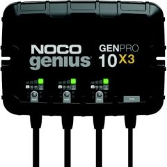 Noco GenProX3 On-Board Battery Charger, 3-Banks, advanced features, cutting-edge technology, 12V AGM, 12V Lithium, Repair Mode, thermal sensor, dead batteries, force mode, battery sulfation, acid stratification, installation, anti-vibration backing, water
