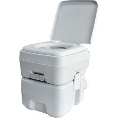 FulTyme RV 6003 Portable Toilet, White, 5.3-Gal., outdoor adventures, standard toilet, freshwater flush, waste storage, durable construction, powerful flush, odor-free, easy transport, sleek design, reliable performance.