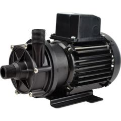 Jabsco Mag Drive 110V Centrifugal Pump, marine air conditioning, power ice makers, hot water circulation, UL listed motor, chemical-resistant thermoplastics, 1/2" male NPT port, livewell circulation, bait tank pump