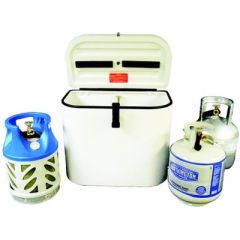 Trident 16021720 Roto Molded LPG Cylinder Locker, Dual 20#, UV Protected Molded Polymer, Stainless Steel Hardware, Leak-Proof Storage Solution, Viking Cylinders, Steel Cylinders, Hassle-Free Installation, Trident Hose, High-Quality Products, Safety, Conve