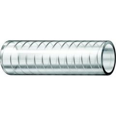 Trident 1631146 Wire Reinforced Clear PVC Hose, FDA grade PVC construction, galvanized steel helix reinforcement, extreme temperature resistance, smooth outer surface, 3-year warranty, air water vacuum pumps, bilge live well drain potable water applicatio