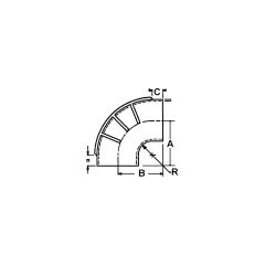 Trident TRL490 Black Rubber 90° Elbow, Marine Equipment
