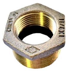 CB Supplies BB1X38 Red Brass Bushing, 1" x 3/8" Pipe, plumbing fittings, red brass construction, potable water, NSF certification, corrosion resistance, CB Supplies Ltd, durable solution, reliable plumbing, pipe compatibility