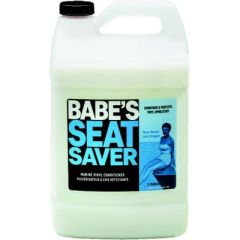 Seat Saver, Gal., marine vinyl, upholstery, UV protectant, boat interior, environmentally safe, Babe's boat care, gallon, protect, preserve, condition, safeguard, sun, faded, cracked, worn-out, smooth, easy to use, environmentally friendly, planet, truste