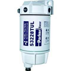 Racor 10 Micron Gas Spin-On Fuel/Water Separator, Metal Bowl