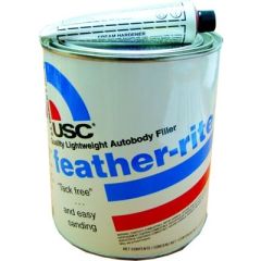 FiberTek FL750 Featherite Polyester Putty, Feather-Rite, BPO paste catalyst, Coast Fiber-Tek Products, repair, restoration, sanding, lightweight, fast curing, seamless finish, colored catalyst, 750 ml, case of 6, professional-grade.