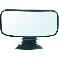 CIPA Fully Adjustable Convex Suction Cup Mirror, Black, Driving Safety, Wide Field of View