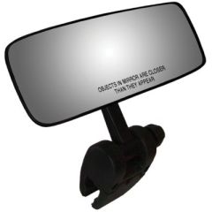 CIPA Concept II Marine Mirror, Pivot Mount, OE grade shatterproof convex safety glass, versatile mounting, adjustable Pivot Cup-Mount bracket, clam shell clamp design, Cipa Mirrors craftsmanship, 4" x 11" size.