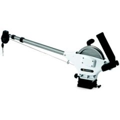 Uni-Troll™ 10 Tournament Series Manual Downrigger, ultimate fishing companion, lightning-fast retrieval speed, effortless bait positioning, easy-access universal mounting base, fully adjustable dual axis rod holder, ergonomic crank handle, integrated ball