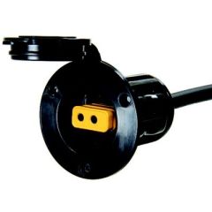 Flush Mount Power Port, Black, Cannon downrigger, marine conditions, corrosion, Minn Kota, fishing gear, boating adventures