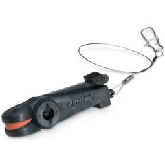 Universal Line Release, Mini-Troll, fishing accessory, durable, portable, stainless steel cable, manual reel, C-clamp base, weight capacity, Limited Lifetime Warranty, Minn Kota, fishing gear, precision, convenience, upgrade, angler, fishing arsenal.