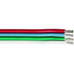 Ancor 160010 Flat Ribbon Bonded RGBW Cable, 18/4, 100', multi-color RGB LED system, flat design, 100-foot bonded cable, 18/4 AWG, tinned bonded copper conductors, vibrant conductor colors, Ancor quality, lighting system, RGB LED system.