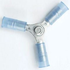 Ancor 230520 3 Way Connector, 12-10 Gauge, Tin-Plated Double Crimp, Nylon Insulation, Funnel Entry Design, Vibrant Yellow Color, Ancor Quality