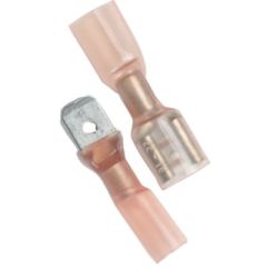 Ancor 336899 Marine Grade® Heat Shrink Disconnects, 22-18 Female, Red, 100/pk, electrical connections, marine vessel, tinned copper, heat shrink tubing, corrosion resistance, current flow, durability, longevity, vibration relief, strain relief, moisture p