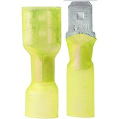 Ancor 320825 Marine Grade® Heat Shrink Disconnects, 12-10 Female, Yellow, 25/pk, marine grade, heat shrink  
electrical connection, tinned copper