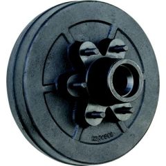 Dexter Brake Drum Hub, Cups and Studs Installed, 12IN Brake Drum Hub, Corrosion Resistance, Dexter Marine Products, 6 Studs, Hydraulic or Electric Drum Brakes, Painted Finish, Rust Protection, Dexter Excellence, Reliable Braking System