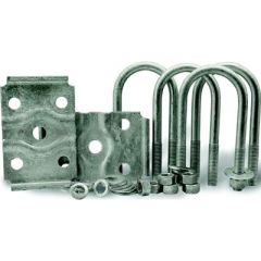 Dexter® Axle Tie Plate Kit, galvanized construction, marine conditions, 2-3/8" round axles, U-bolts, lock washers, nuts, Dexter marine products, boat owner, safety, performance, convenience, components, package, confidence, seas, worry-free, boating exper