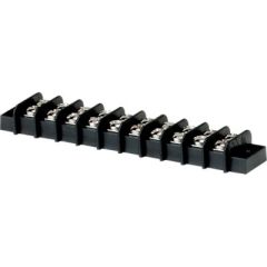 Terminal Block Ind 10 Cir 20A, Natural Cable Clamps