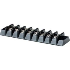 Terminal Block Ind 8 Cir 30 A, Black Cable Clamps