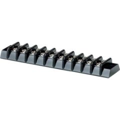 Terminal Block Ind 10 Cir 30, Black Cable Clamps