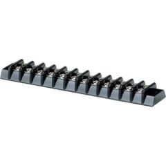 Terminal Block Ind 12 Cir 30A, Black Cable Clamps
