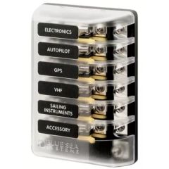 Fuse Block AGC 6 Cir w/Groun, Heyco 2103, electrical needs