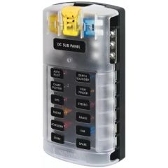 Blue Sea Systems 5026 ST Blade Common Source ATO/ATC Fuse Block, Negative Bus