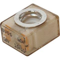 Blue Sea Terminal Fuse, 60 Amp, Gold, electrical circuit protection, ignition-protected, ABYC requirements, amperage color-coded, terminal fuse block, interrupt rating, Blue Sea Systems, upgrade electrical system, equipment longevity