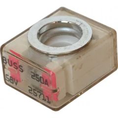 Blue Sea Terminal Fuse, 250 Amp, Pink, DC main circuit protection, ABYC requirements, ignition-protected, clear window, color-coded, terminal fuse block, Blue Sea Systems, electrical systems