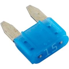 Blue Sea 5272 ATM® Mini Blade Fuse, 15 Amp, Tin-Plated Connector Blades, Color-Coded Feature, Corrosion Resistance, Interrupting Capacity, Operating Voltage, Blue Sea Systems