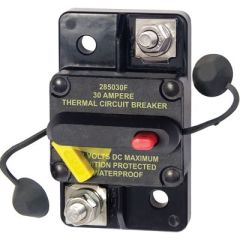 Blue Sea Systems 285 Series DC Circuit Breaker, Surface Mount, Medium Duty Circuit Protection, Trip-Free Feature, Reset Lever, Drop-In Replacement, SAE J1171 Compliant, IP67 Rated, Blue Sea Systems Quality, Superior Performance, Durability