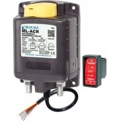 Blue Sea Systems 7622 ML Series Automatic Charging Relay, 12V, Manual Override, marine electronics, battery management, Magnetic Latching relay, Start Isolation, Engine Isolation, Remote Control Contura Switch, Blue Sea Systems, durability, corrosion resi