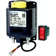 Blue Sea Systems 7623 ML Series Automatic Charging Relay, 24V, Manual Override, battery management, marine electrical systems