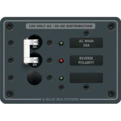 Blue Sea Systems 8029 Traditional Metal Panel, AC Main Panel