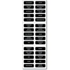 Blue Sea 8067 AC Panel Extended Label Kit, electrical panel, Lexan material, backlight system, labeling system, marine electrical systems, boating, organized, convenience, peace of mind