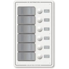 Blue Sea Systems 8273 Contura Water Resistant Circuit Breaker Panel, Marine Grade, Waterproof Switches