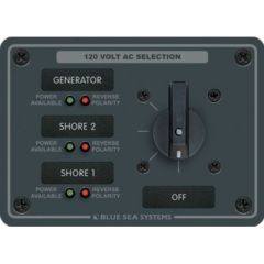 Blue Sea Systems 8366 AC Rotary Switch Panel, 2 Pole